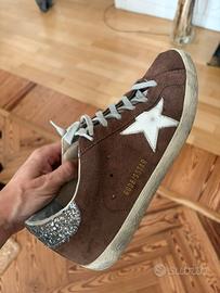 Golden goose superstar scamosciato marrone