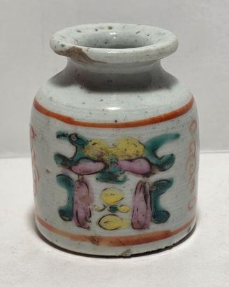 Antico Piccolo Vaso Porcellana Cinese Fine XIX