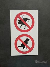 Cartello divieto escrementi cane