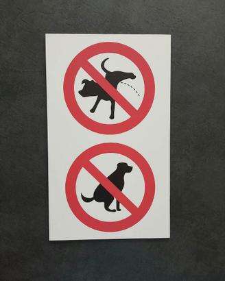 Cartello divieto escrementi cane