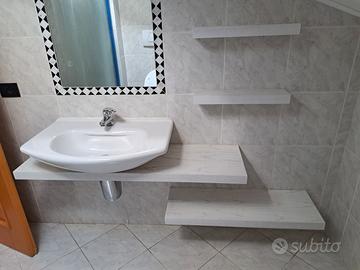 Mensole in legno bianco spessore 5 cm