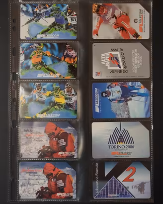 🎿📞 Lotto 10 Schede Telefoniche Sci & Montagna