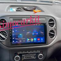 Autoradio 9" Android 13 Carplay 4+64Gb Per Tiguan