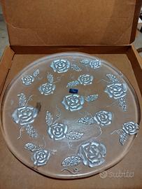 Piatto decorativo in vetro satinato Ichendorf