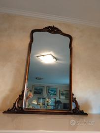 Antica specchiera da pettiniera