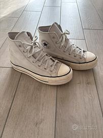 Converse All Star grigio chiaro misura 37,5 usate