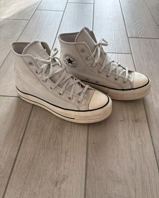 Converse All Star grigio chiaro misura 37,5 usate