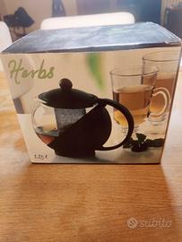 Teiera Tisaniera Herbs 1,25 L in vetro