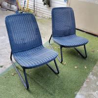 2 sedie da giardino terrazzo 