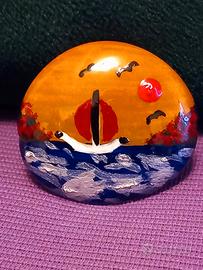 Ciottolo - Barca al tramonto