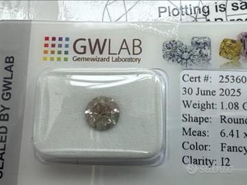 Diamante NATURALE 1.08 CARATI [Certificato GWLAB]