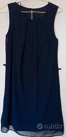 Abito cerimonia corto blu scuro vestito