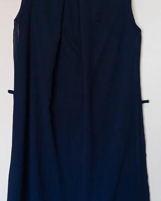 Abito cerimonia corto blu scuro vestito