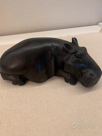 Ippopotamo in legno