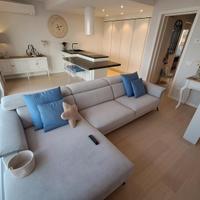 Divano angolare Febal Casa con sedute scorrevoli