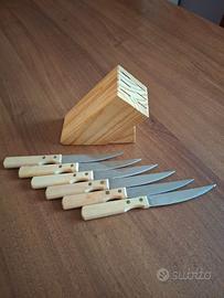 Ceppo 6 coltelli inox