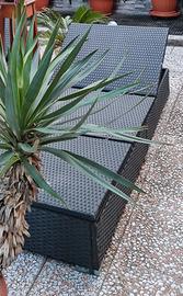 LETTINO  RATTAN VERO A DOPPIA ALZATA GRANDE