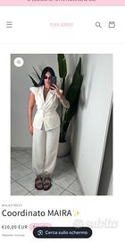 completo panna elegante in lino