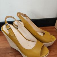 Scarpa estiva tg 37 con zeppa e tacco 12