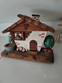 Casetta legno per cucito originale anni '50 