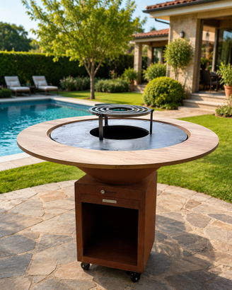 BARBECUE PROFESSIONALE CON PIASTRA DA 100 CM