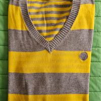 Maglia Diesel gialla a strisce grigie tg. L