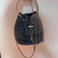 MINI BORSA A SECCHIELLO IN STRASS SILVIAN HEACH