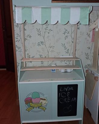 carrettino gelataio in legno