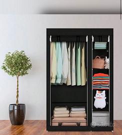 Armadio portatile in tela nero – nuovo, mai usato