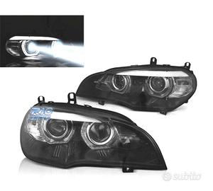 FARI LED BMW X5 E70 07-13 OEM XENON OCCHI ANGEL NE