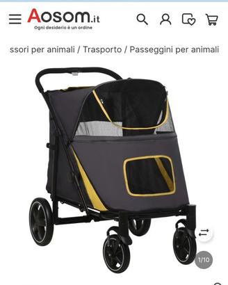 Passeggino e carrello per cani