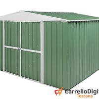 Box in Acciaio da giardino 360x345cm verde scuro