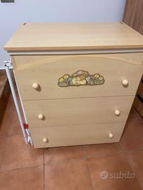 Mobile bagno fasciatoio con vasca bagnetto