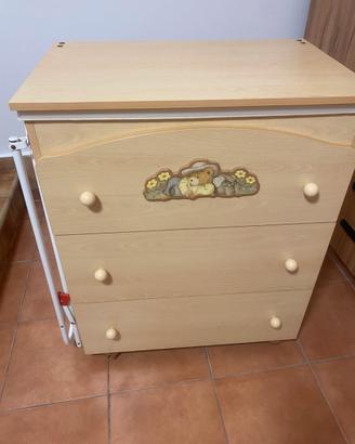 Mobile bagno fasciatoio con vasca bagnetto