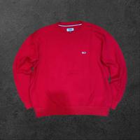 Maglione rosso Tommy Jeans, cotone, taglia M