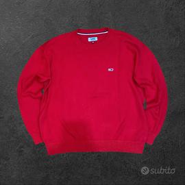 Maglione rosso Tommy Jeans, cotone, taglia M