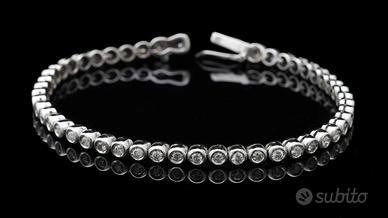 BRACCIALE TENNIS ORO BIANCO 18KT BRILLANTI 1.44 CT