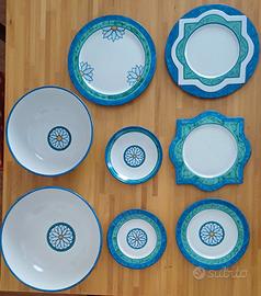 Set 63 pezzi stoviglie di Ceramica Salernitana