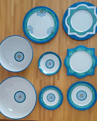Set 63 pezzi stoviglie di Ceramica Salernitana