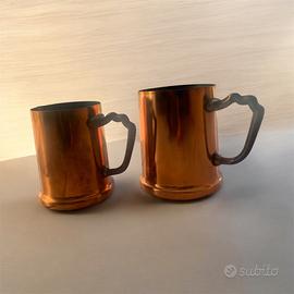 Coppia Bicchieri/Mug in Rame Puro LAR Vintage