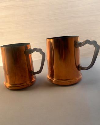 Coppia Bicchieri/Mug in Rame Puro LAR Vintage