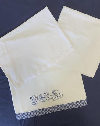 Set Completo Lenzuola “CARICA DEI 101” per Lettino