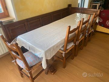 Tavole sedie e panca