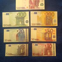"EURO" SERIE 7 Pz LAMINA D'ORO COLORATI