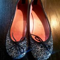 Ballerine Glitter Nero bambina