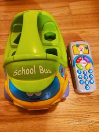 2 Giochi Bilingue School Bus Chicco e Telecomando