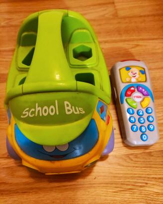 2 Giochi Bilingue School Bus Chicco e Telecomando