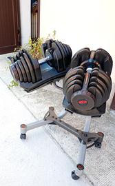 Manubri palestra Bowflex da 4,5 a 41 kg + carrello