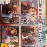 Puzzle frozen 4 in uno da colorare