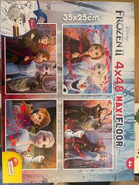 Puzzle frozen 4 in uno da colorare